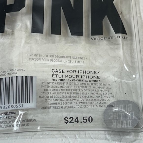 Victoria's Secret PINK Blue Soft IPhone 5 Cell Case Cover 2.5"x5" NEW - Picture 7 of 10